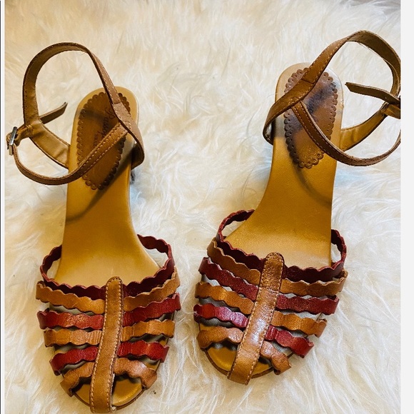 Vintage boho Passofino heels size 8 - Picture 2 of 10